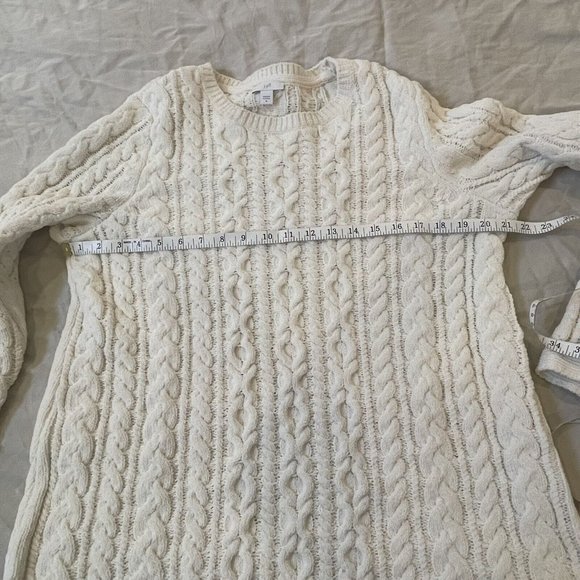 J. Jill Chunky Cable Knit Pullover Chenille Sweater Super Soft Womens Medium EUC - Picture 6 of 7